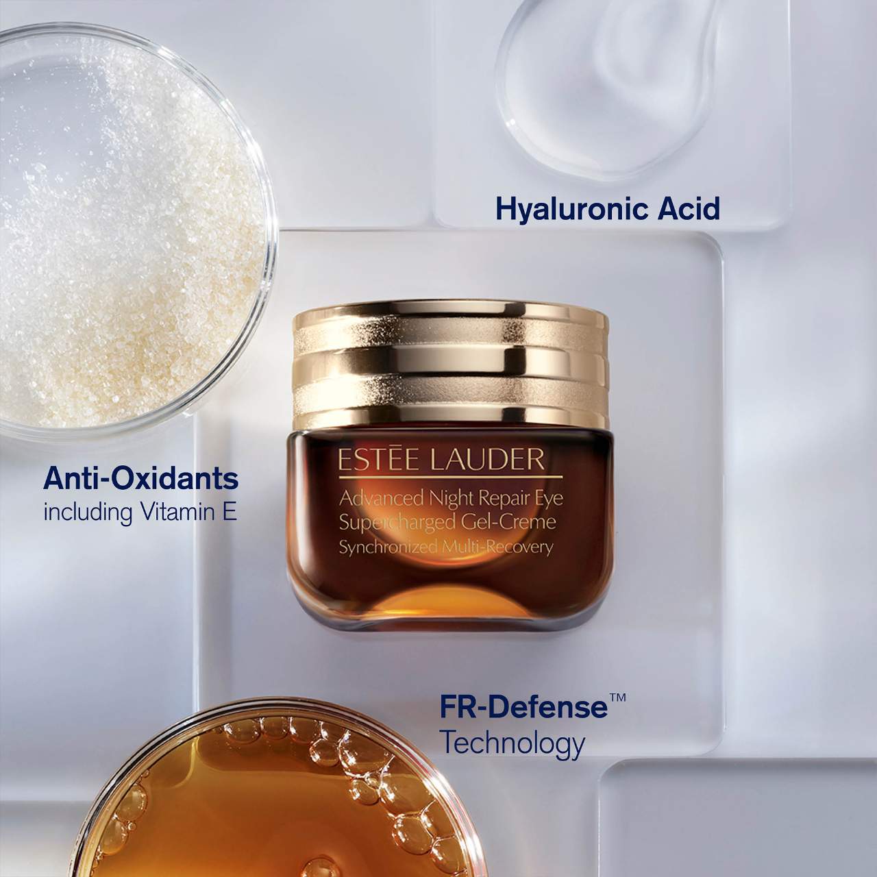Estée Lauder Advanced Night Repair Eye Supercharged Gel Göz Kremi Hialuron Turşusu və E Vitamini ilə