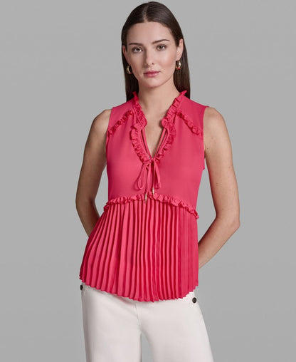 BCBG Qadın Fırfırlı Pileli Ətəkli Bluzka