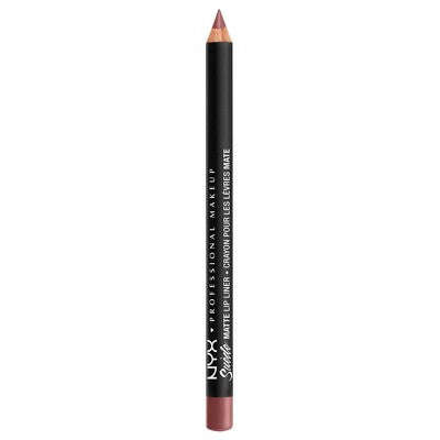 NYX Professional Makeup Suede Matte Velvet Smooth Vegan Lip Liner - Şəltən Xavyarı - 0.035oz: Mat Bitiriş, Qələm Forması, Orta Tonlar YoxYox