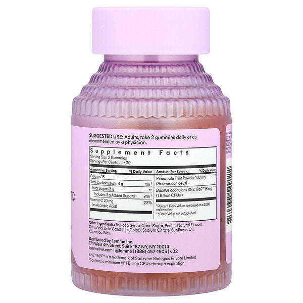 Lemme Purr Vaginal Probiotic Gummies Ananas 60 Gummies YoxYox