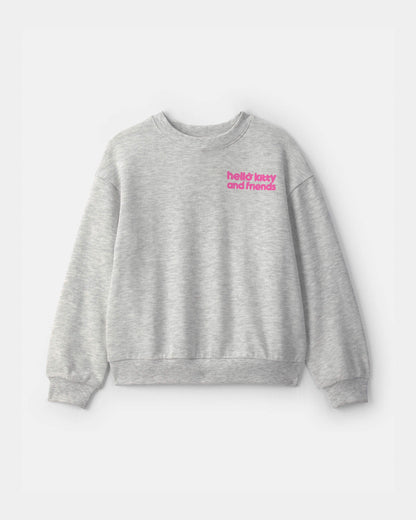 OshKosh B'gosh Qız Hello Kitty® Fransız Tərrisi Pulover Bluzu - Boz