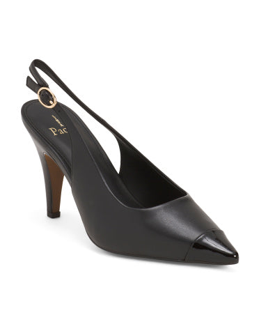 LINEA PAOLO Leather Niyka Slingback Pumps