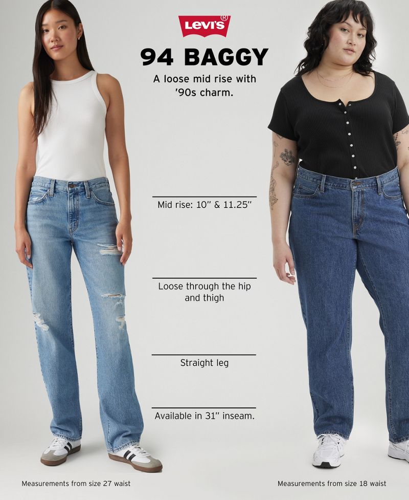 Levi's Qadın Orta Bel Cotton 94 Geniş Cins