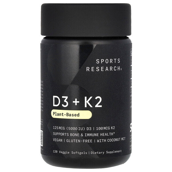 Sports Research D3 K2 Bitki Əsaslı 120 Veqan Softjel