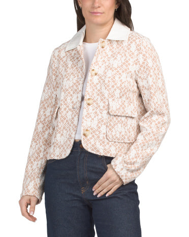 BAGATELLE COLLECTION Jacquard Toxusu Qısaldılmış Gödəkçə