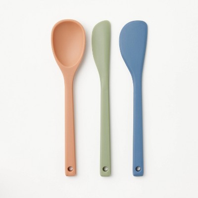 Figmint 3 Ədədli Silikon Mini Spatula Seti - Çoxrəngli Mətbəx Aletləri