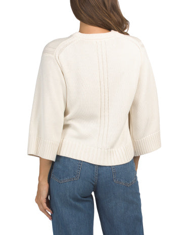 ARCHER CASHMERE Cotton Scottie Geniş Qol Sviter