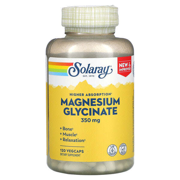Solaray Yüksək Udulma Maqnesium Glisinат 350 Mq 120 Veq Kapsul YoxYox