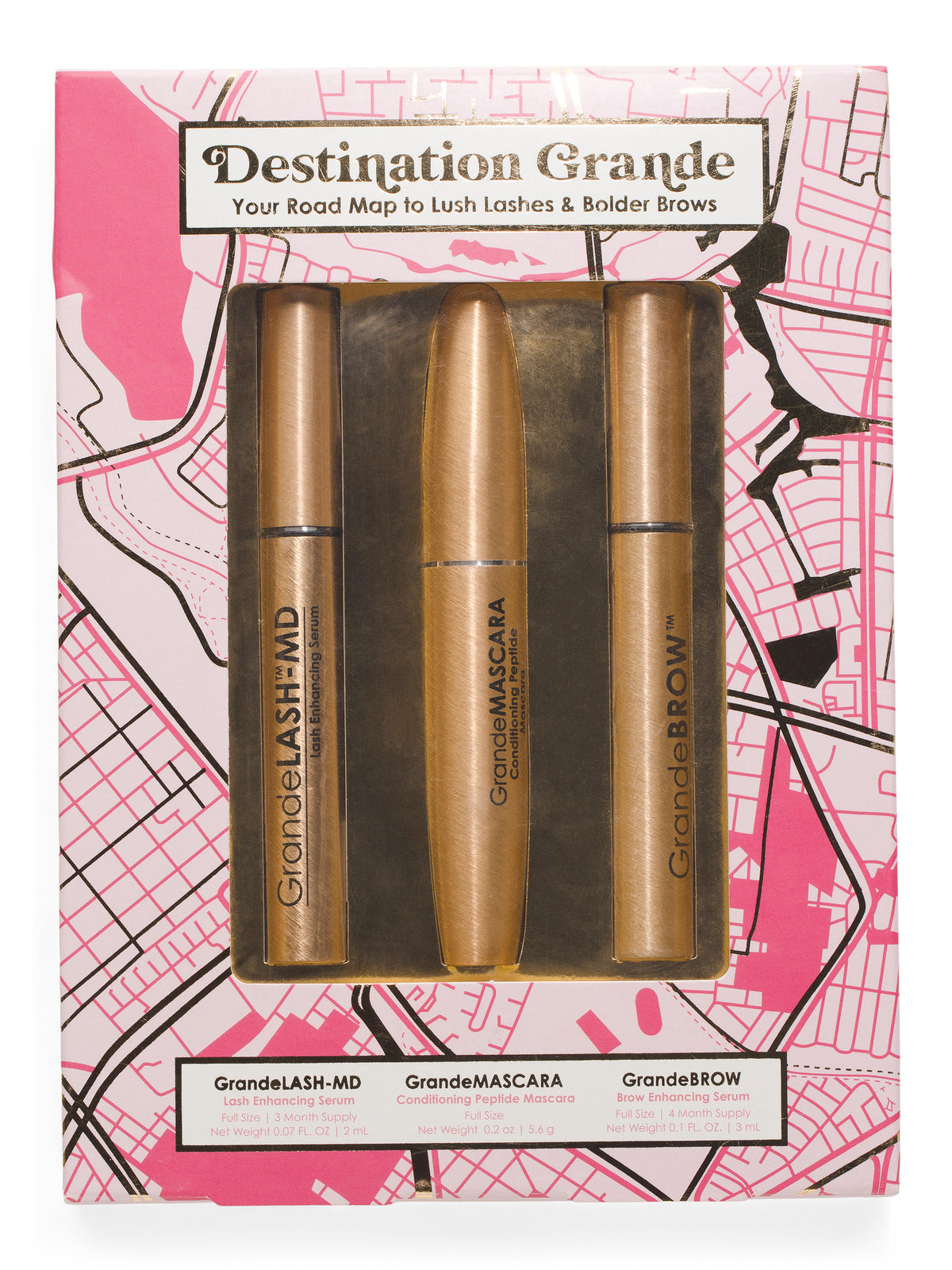 GRANDE COSMETICS 3pc Destination Grande Lash And Brow Dəsti