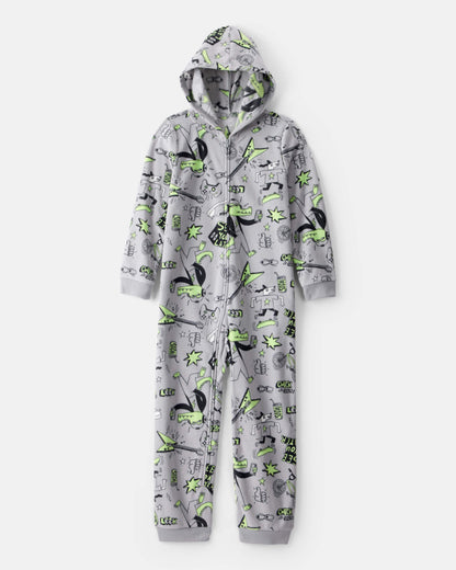 Carter's Oğlan Timsah Fleece Geniş Oturan Bir Parçalı Pijama