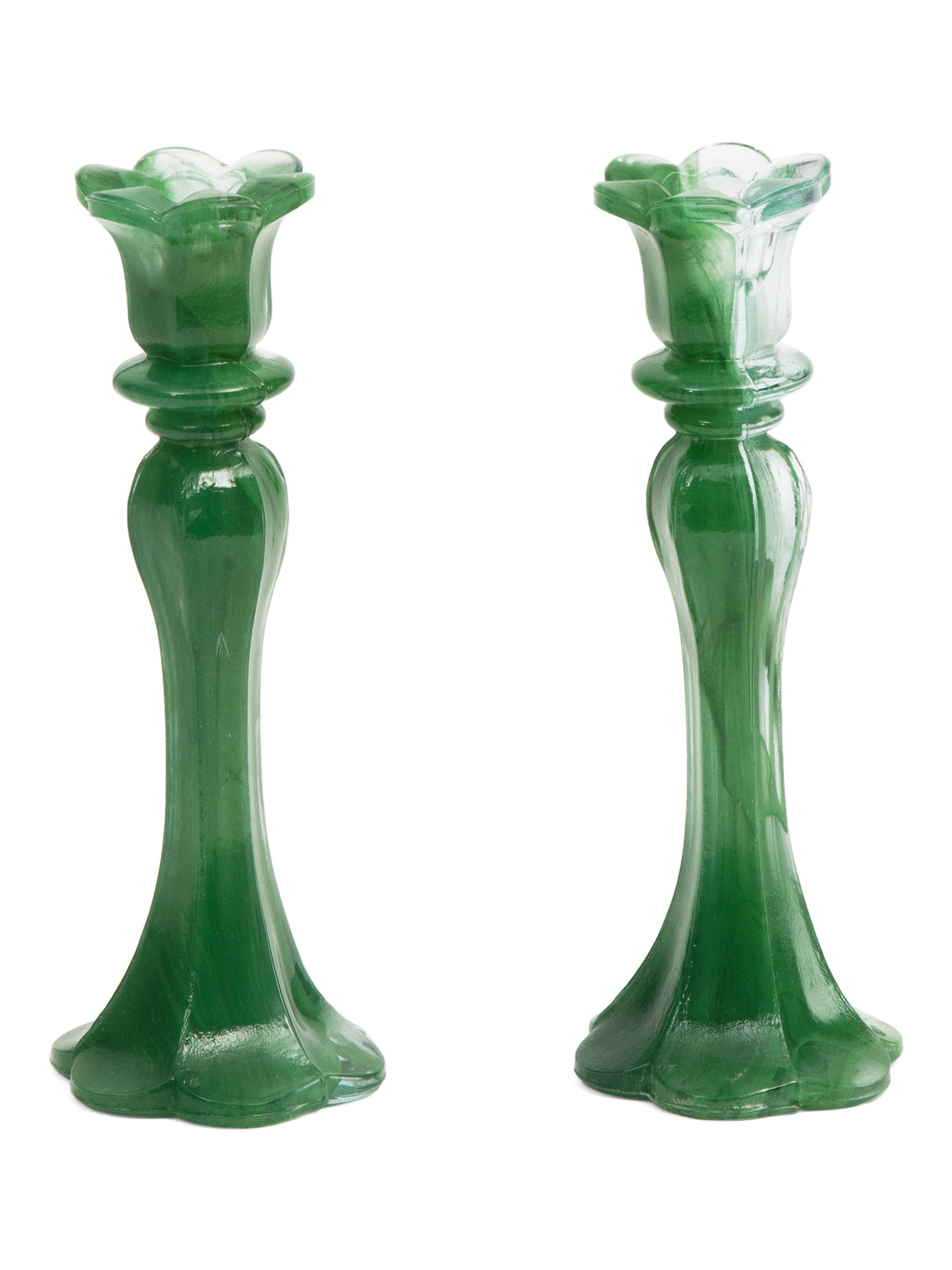 Handmade In Italy 2 Paket 6 düym Şüşə Taper Şamdan