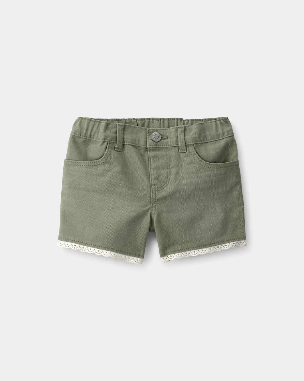 Carter's Uşaq Qız Öyküncə Trim Twill Şalvarları - Zeytun