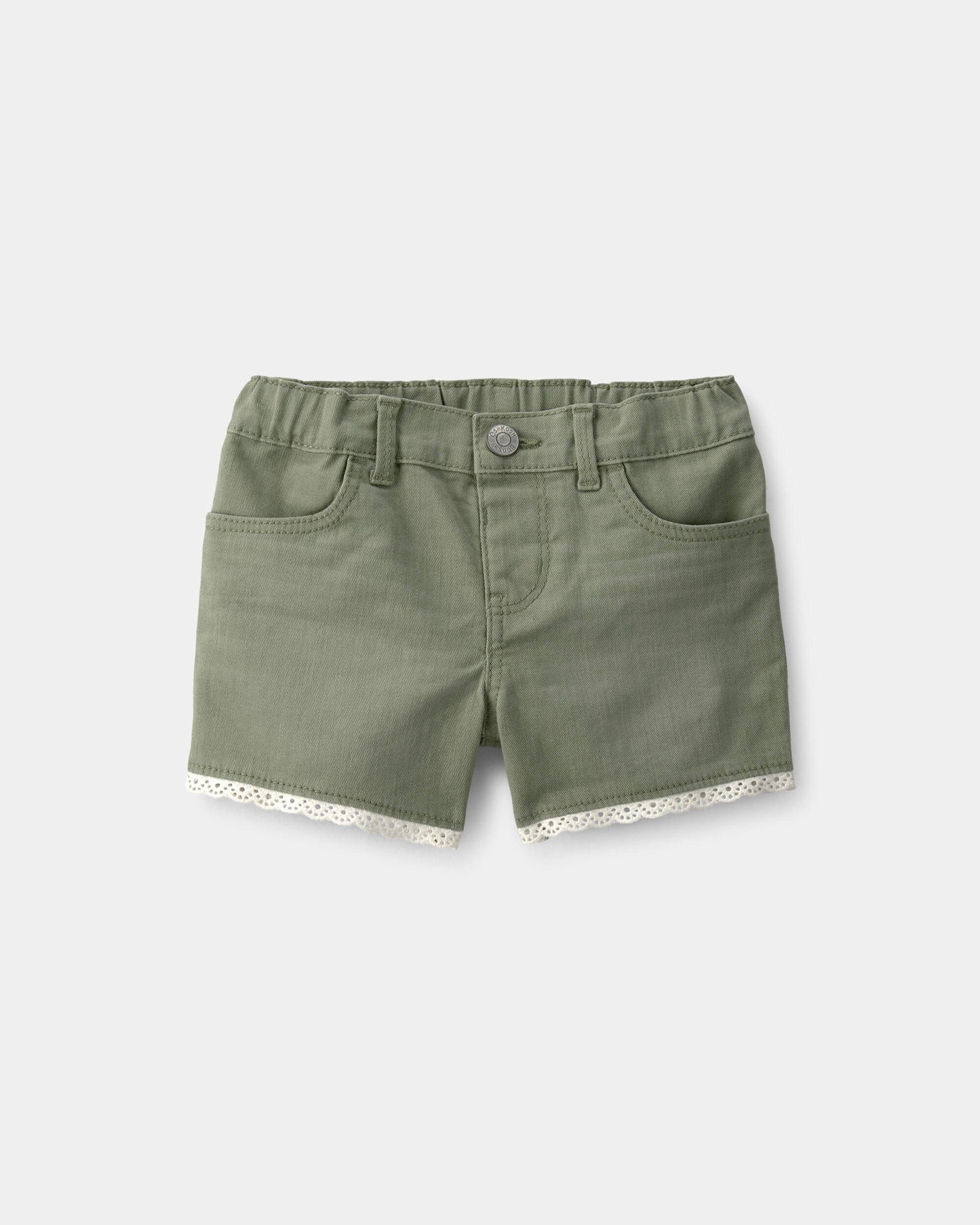 Carter's Uşaq Qız Öyküncə Trim Twill Şalvarları - Zeytun
