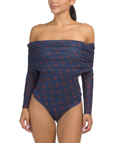 Maxine Çipdən Keçən Mesh Bodysuit