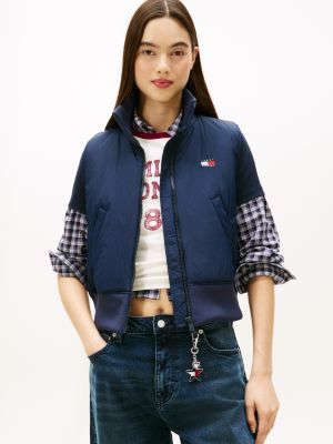 Tommy Jeans Bayraq Loqosu Yaстıqlı Jilet, Tünd Gecə Göy YoxYox