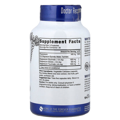 Nutri Triple Magnesium Yüksək Emdirmə 150 Veqan Kapsulu