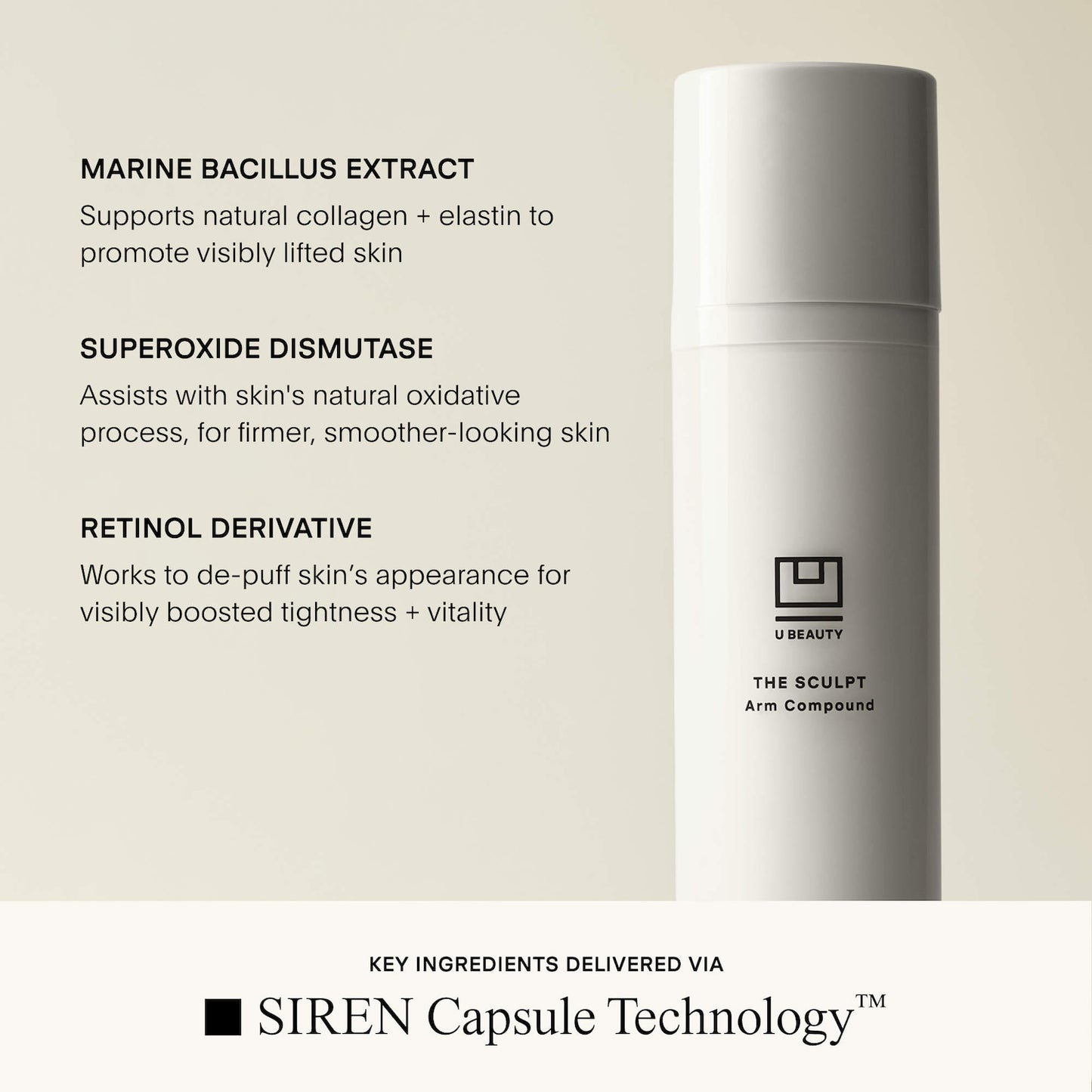 U Beauty The SCULPT Qol Kompleks Bədən Serumu Retinol + Kofeini ilə