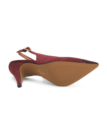 LINEA PAOLO Suede Niyka Slingback Topuqlu Ayaqqabısı