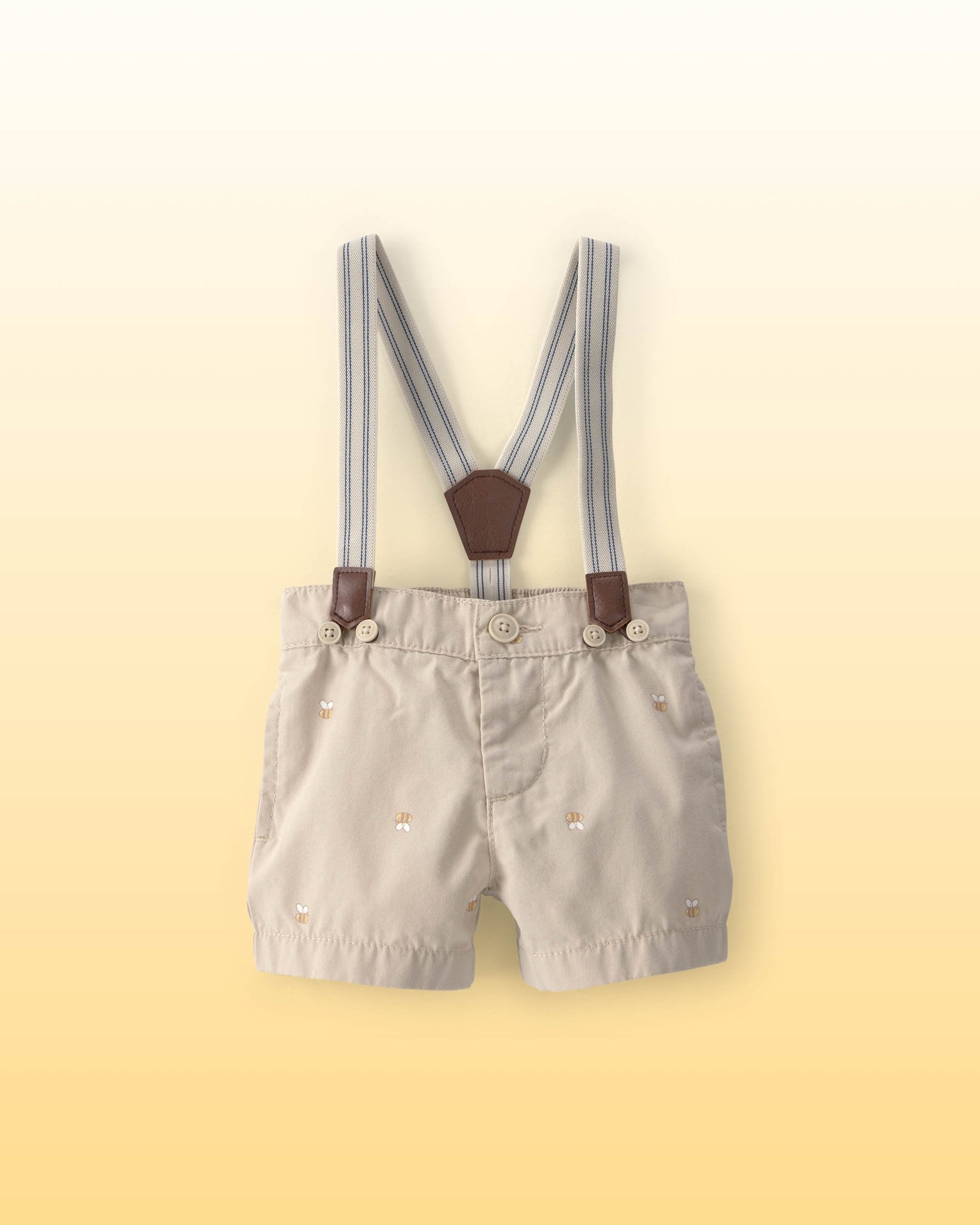 OshKosh B'gosh Uşaq Oğlan Disney© Winnie the Pooh Bal Arısı Askılı Şortlar - Xaki YoxYox