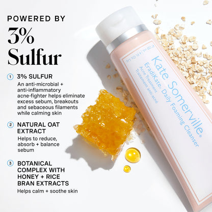 Kate Somerville EradiKate™ 3% Sulfur Günlük Köpüklü Üz Yuma Vasitəsi + Akne Müalicəsi
