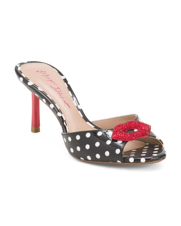 BETSEY JOHNSON Casidy Polka Dot Topuqlu Terlik