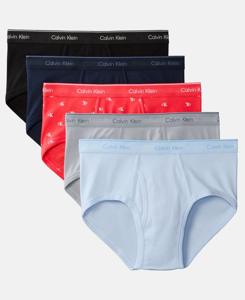 Calvin Klein Kişi Pambıq Klassik Briefs Donlar, 5-Pack