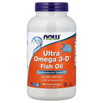 Now Foods Ultra Omega 3 D Balıq Yağı 180 Balıq Yumşaq Kapsulu YoxYox
