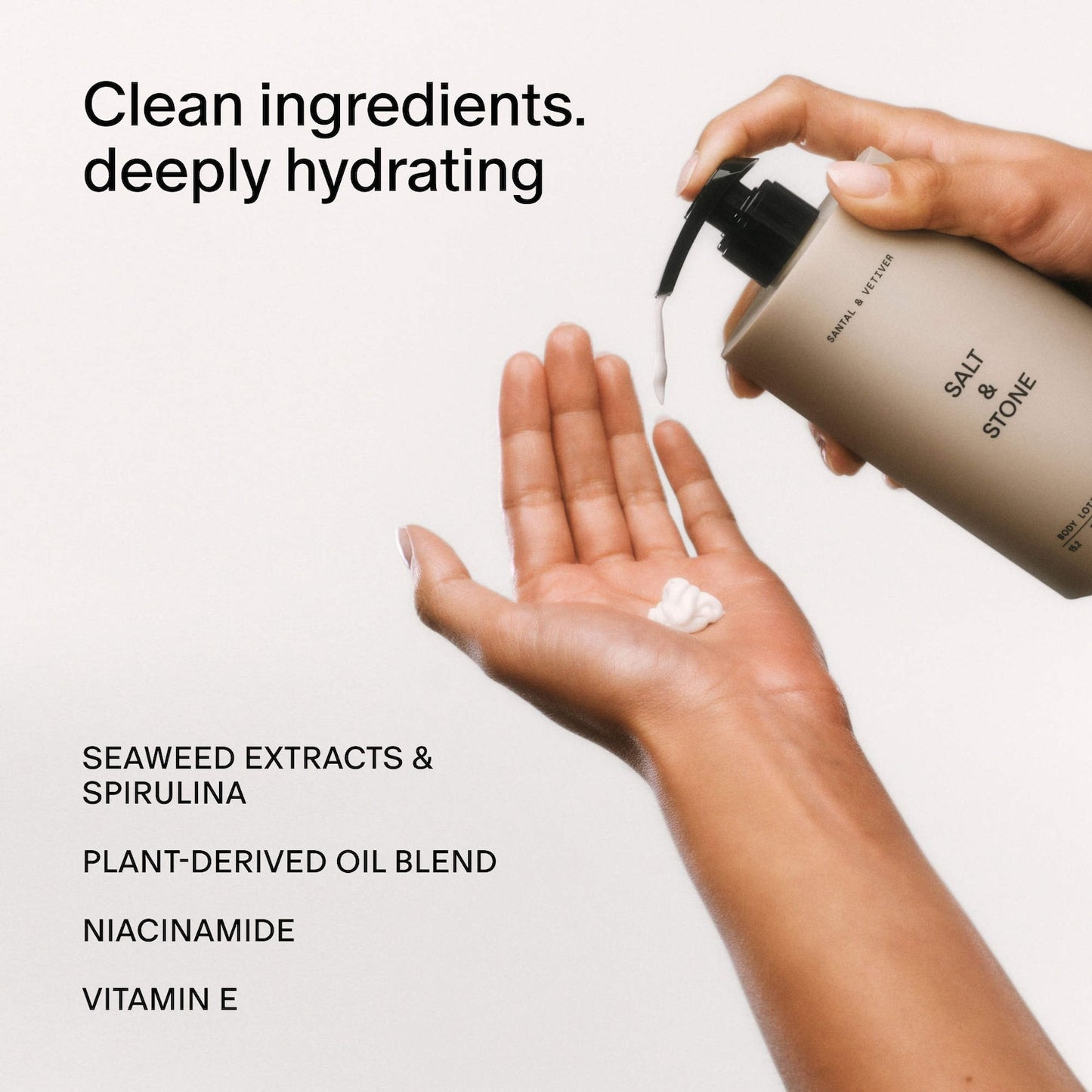 Salt & Stone Neroli & Basil Niacinamide ilə Hidratlaşdırıcı Bədən Losyonu