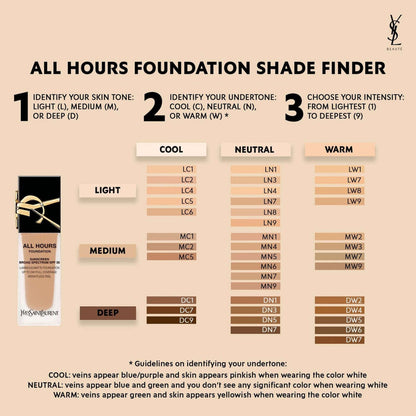 Yves Saint Laurent All Hours Işıltılı Təbii Mat Fondasyon 24S Uzunmüddətli SPF 30 Hialuronik Turşu ilə YoxYox