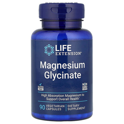 Life Extension Magnesium Glycinate 90 Veqetarian Kapsul 105 Mg