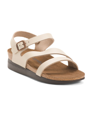 AEROTHOTIC Leather Ares Comfort Wedge Sandals With Antimicrobial Lining