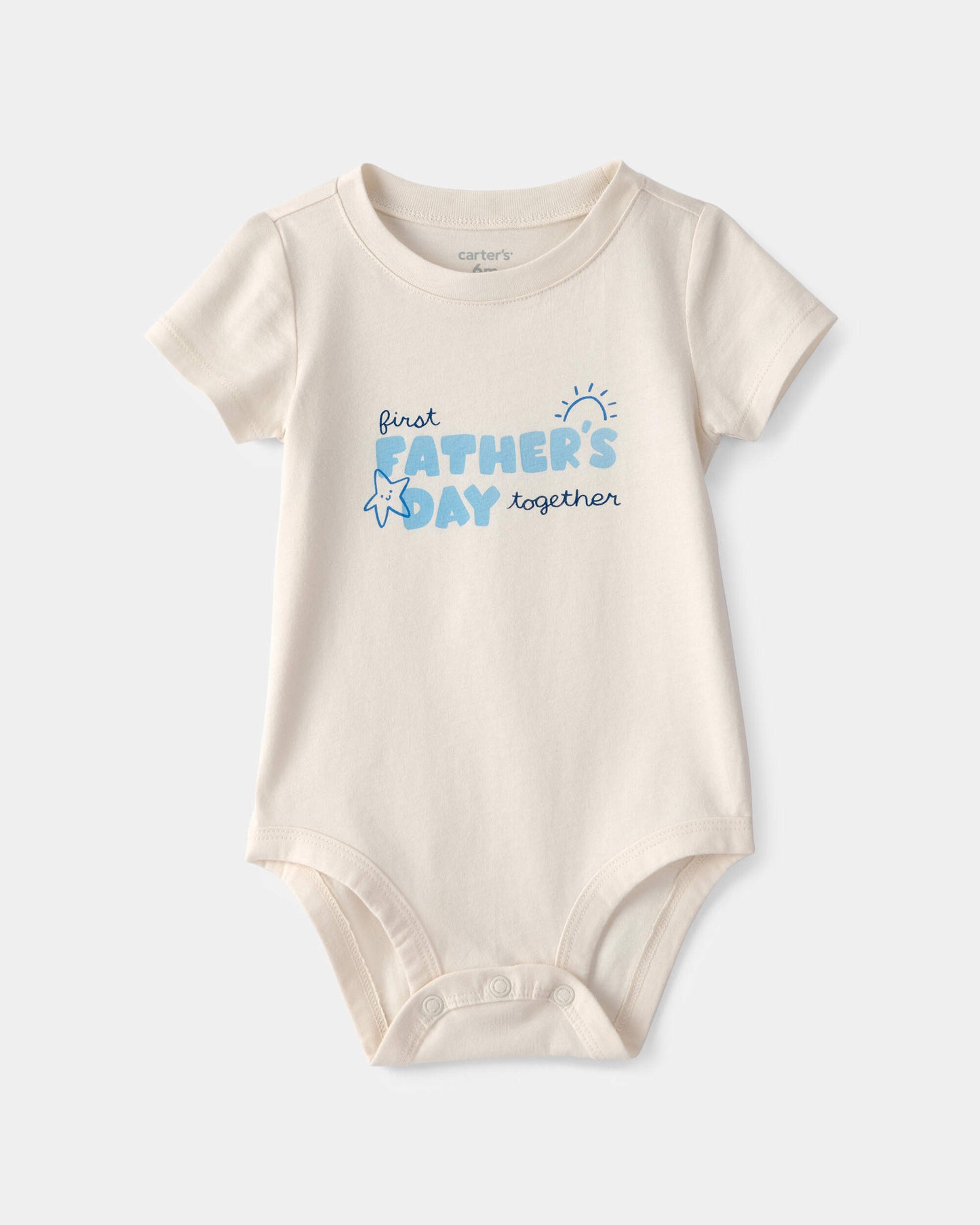 Carter's Baby 'Fathers Day' Qrafik Bodysuit - Krem