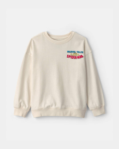 OshKosh B'gosh Oğlan Marvel Spider-Man Fransız Trikotaj Hoodie - Ağ