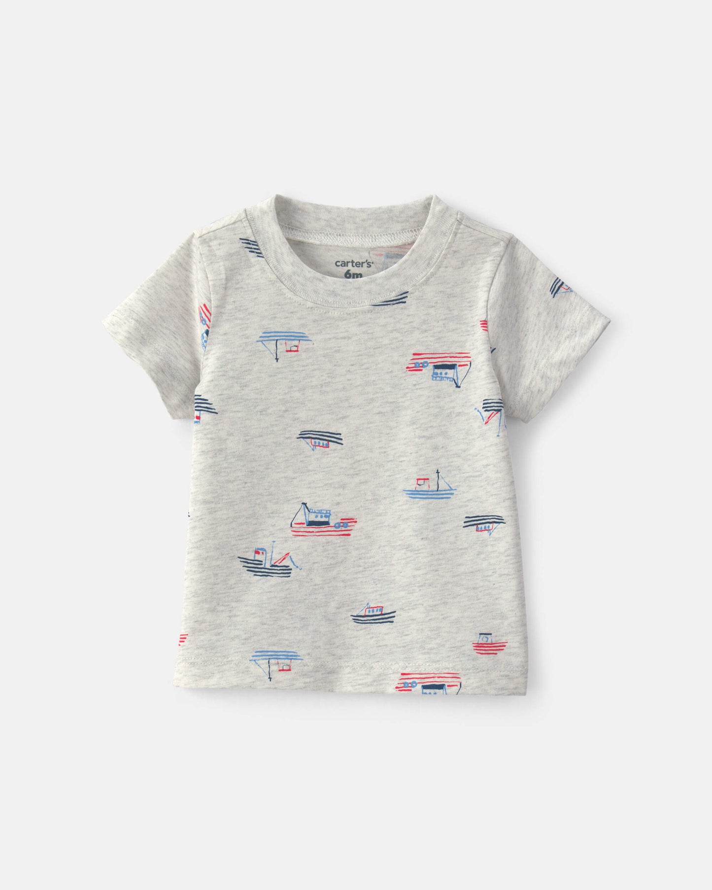 Carter's Uşaq Oğlan 2 Parçalı Chambray Qayıq Komбinezon Dəsti - İndigo/Boz