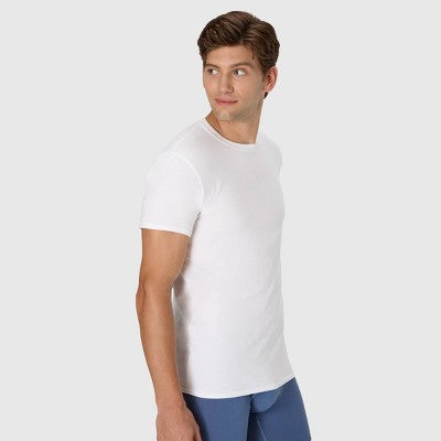 Hanes Kişi Pamuk Stretchli Crewneck Köynəyi - Ağ L