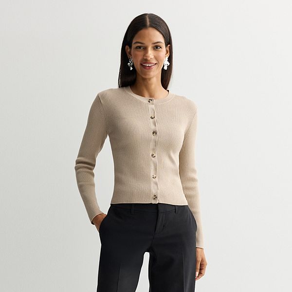 Nine West Qadın Fitləşdirilmiş Ribli Rib Yaxası Sculpt Kardiqan
