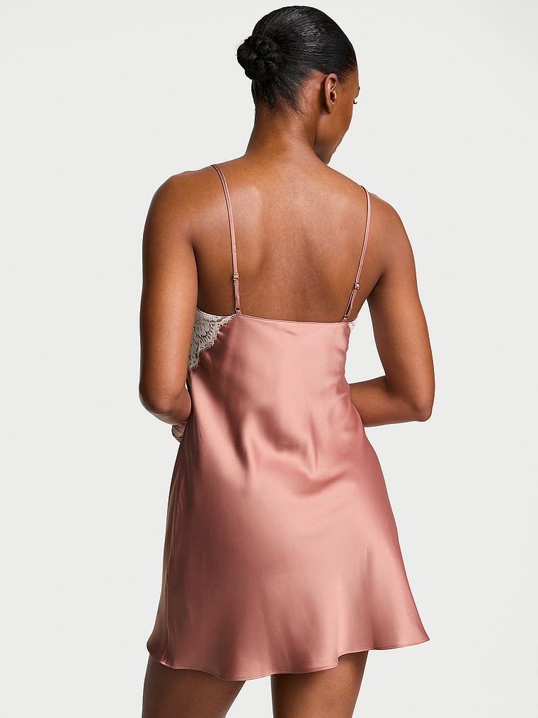 Victoria's Secret Satin Dantelli Qısa Slip Geyim