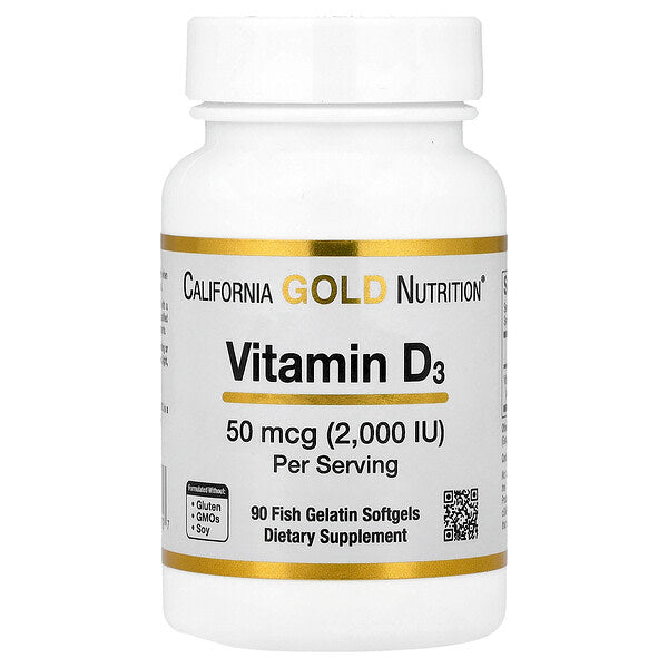 California Gold Nutrition D3 Vitamini 50 Mcg 2000 IU 90 Balıq Jelatini Softgel