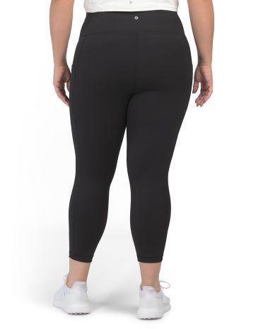 VELOCITY Plus Active Stretch Serena Yüksək Bel Yan Cib Kırpılmış Sıx Şalvar