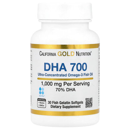 California Gold Nutrition DHA 700 Balıq Yağı Ultra Konsentrat 1000mg 30 Balıq Jelatin Kapsulu