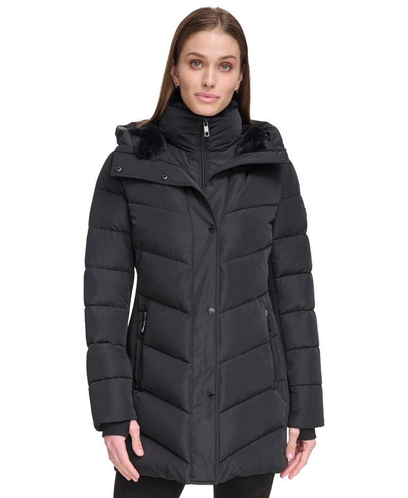 Calvin Klein Qadın Kapüşonlu Palto
