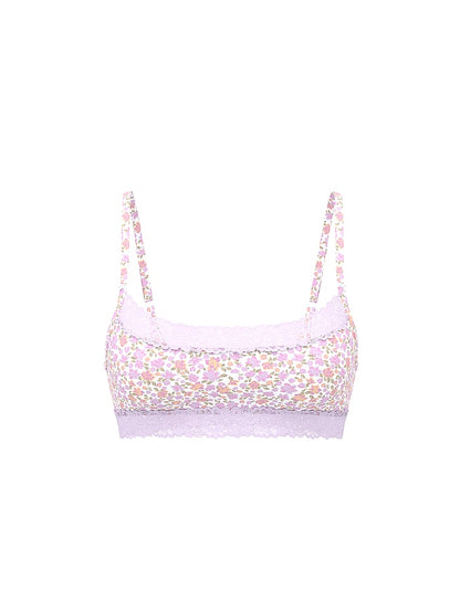 PINK Pamuklu Astarsız Dantel Kenarı Scoop Bralett
