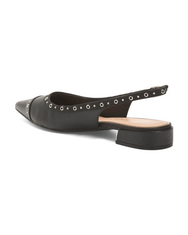DONALD PLINER Leather Lavina Slingback Topuqlu Ayaqqabı