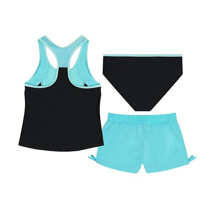 ZeroXposur Qız 4-20 1/2 3 Parçalı Tankini Üzgü Dəsti