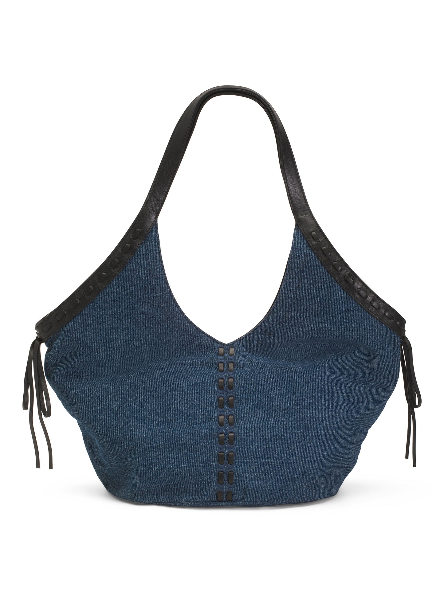 VINCE CAMUTO Cryss Denim və Fringe Tote