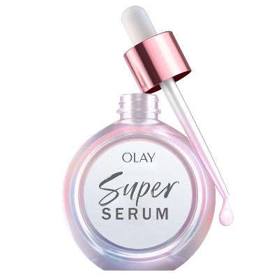 Olay Super Face Serum with Vitamin C - 1 fl oz: Deri Tonunun Yaxşılaşdırılması, Sıklaştırma, Nemləndirmə, İnce Xətlərin Azaldılması YoxYox