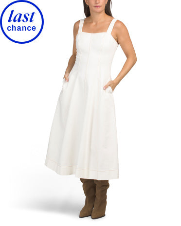 REBECCA TAYLOR Cora Denim Midi Geyimi