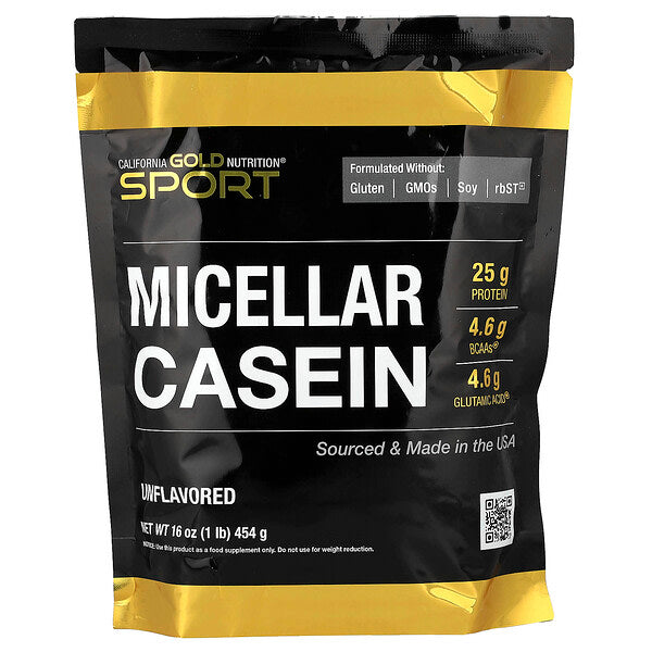 California Gold Nutrition Sport Miselyar Kazein Aromasız Yavaş Absorbsiya 454 G