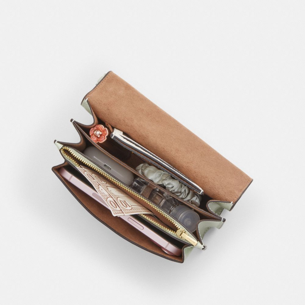 Coach Mini Klare Çapraz Çanta Çiçəkli Nümunə ilə