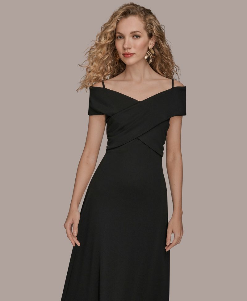 Donna Karan New York Qadın Çarpaz Omuz Açıq Geyim